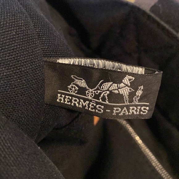 Hermes Black Canvas Fourre Tout Tote - Picture 10 of 10